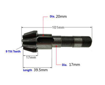 171 tiller drive gear shaft