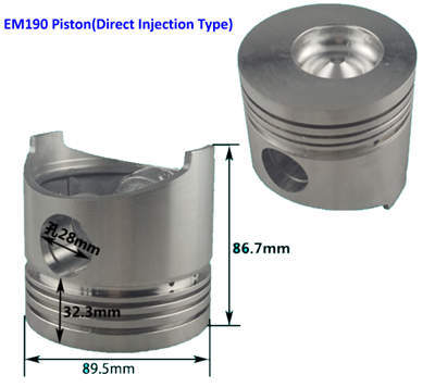 Piston Rings Kit(Incl. Pin and Circlip)For EM190 Direct Injection Model Single Cylinder Water Cool Diesel Engine