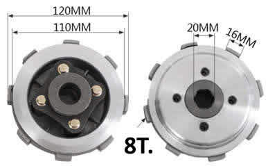 Clutch Cover & Drum Assy. For 178F 186F 188F 192F 105 135 Model Diesel Power Tiller Cultivator Parts