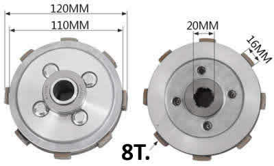 Clutch Cover &amp; Drum Assy. Type B For 178F 186F 188F 192F 105 135 Model Diesel Power Tiller Cultivator Parts