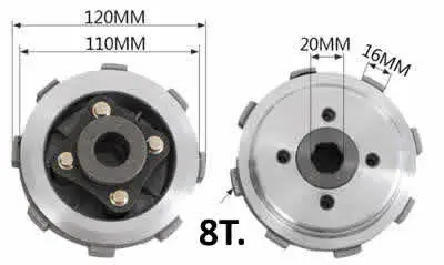 Clutch Drum Type A For 178F 186F 188F 192F 105 135 Model Diesel Power Tiller Cultivator Parts