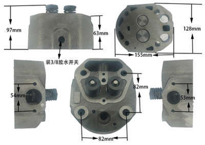 Cylinder Head Complete(Model B) With Valves Springs Assembled For Changchai Changfa Or Similar R180 Single Cylinder 4 Stroke Water Cool Diesel Engine