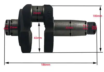 Crankshaft(Model B) Fits Changchai Changfa Jintan Or Similar R165 R170 R170A 3HP 4HP Single Cylinder Water Cool Diesel Engine