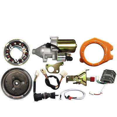 Manual To Electric Start Conversion Build Kit Incl. Flywheel Generator Starter Regulator Switch Coil Line Etc. For China Model 168F 170F 3HP 4HP 4 Stroke Single Cylinder Small Diesel Engine