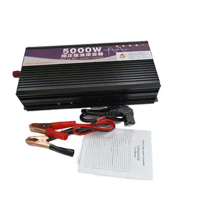 DC 12V To AC 110V Pure Sine Wave Power Inverter 5000W With Digital Display And 2 Sockets