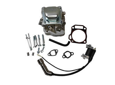 Cylinder Head Complete Kit (Big Package)With Locker Type Valves Springs Rockers Assmebled Including Valve Cover, Gasket , Bolts ,Spark Plug, Ignition Coil For Clone 208CC 212CC 7HP Small Gasoline Engine
