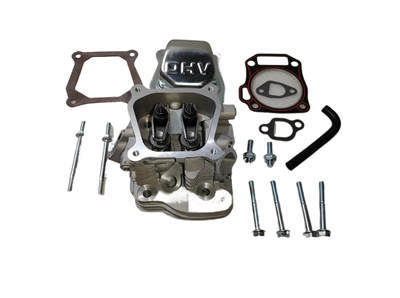 Cylinder Head Complete Kit(Package) With Locker Type Valves Springs Rockers Assmebled Including Valve Cover, Bolts For Clone 208CC 212CC 7HP Small Gasoline Engine