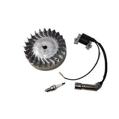 Cast Aluminum Flywheel & Ignition Coil Kit Fits Clone GX160 GX200 GX210 Clone 160CC 196CC 212CC 230CC Non-Hemi Type Race Kart Engine