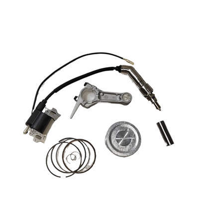Ignition Coil & Spark Plug & Piston+Connecting Rod Kit Fits 168F GX200 Clone 68MM Bore 6.5HP 196CC Gasoline Engine