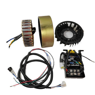 5000W PMG 60V DC Generator (Rotor+Stator) With Automatic Controller and Switch Cable and Cooling Fan Kit