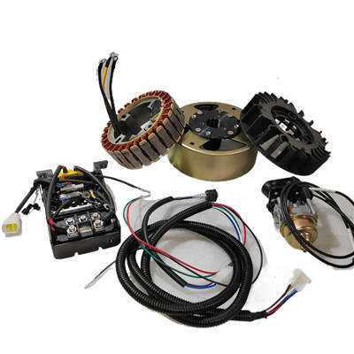 5000W PMG 48V DC Generator Package Set (Rotor+Stator) With Automatic Controller, Switch Cable, Cooling Fan and Two Step Motored Carburetor Kit