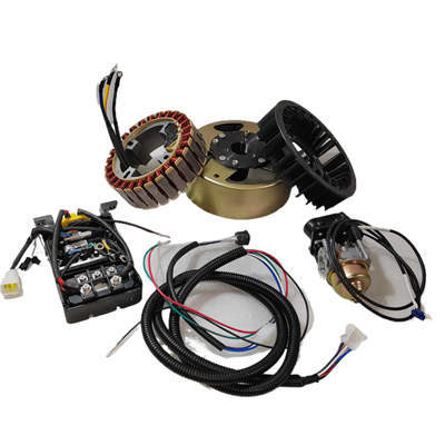 5000W PMG 48V DC Generator Package Set (Rotor+Stator) With Automatic Controller, Switch Cable, Cooling Fan and Two Step Motored Carburetor Kit