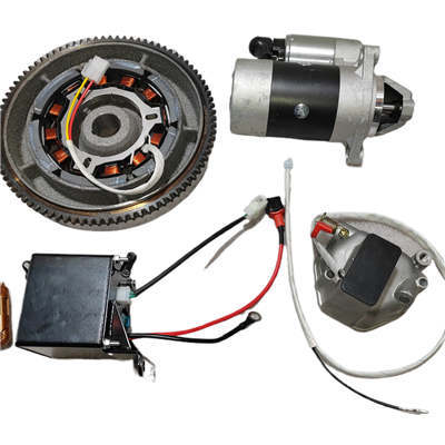 New Model Electric Start Kit( With New Flywheel, Stater, Controller Box)Fits 170F 173F L40 L48 4HP 5HP 211CC 247CC Small Air Cool Diesel Engine With Remote Start Function