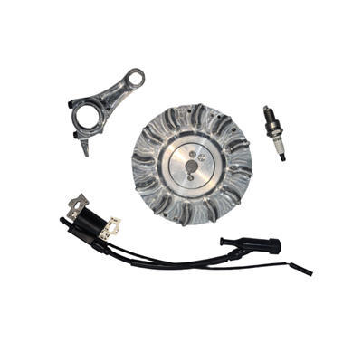 CNC Billet Aluminum Flywheel & Billet Conrod + 10K RPM Ignition Coil Upgrade Kit For 196CC 212CC 240 263  Race Kart Engine Minibike Motor