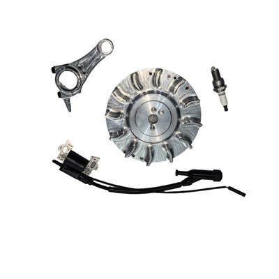 CNC Billet Aluminum Flywheel & Billet Conrod + 10K RPM Ignition Coil Upgrade Kit For 196CC 212CC 240 263  Race Kart Engine Minibike Motor