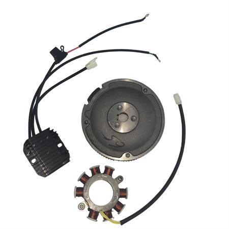 Dual Key Slot Electric Flywheel With 10 Magnets and Stator Regulator Kit For Charging Or Lighting Suitable For GX390 GX420 and Clone 390CC 420CC 440CC Predator Duromax