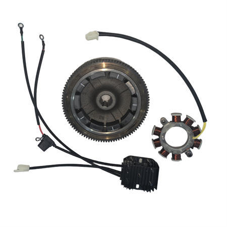 Dual Key Slot Electric Flywheel With 10 Magnets and Stator Regulator Kit For Charging Or Lighting Suitable For GX390 GX420 and Clone 390CC 420CC 440CC Predator Duromax
