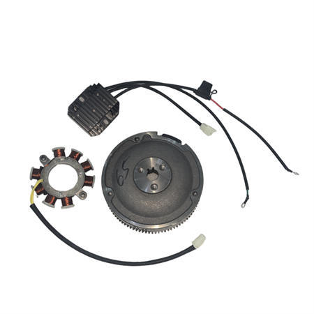 Dual Key Slot Electric Flywheel With 10 Magnets and Stator Regulator Kit For Charging Or Lighting Suitable For GX390 GX420 and Clone 390CC 420CC 440CC Predator Duromax