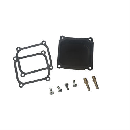 Black Color - Billet Aluminum Valve Cover with NPT Nozzles Gaskets Kit For Predator Hemi 212cc Race Kart Minibike Engine