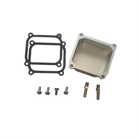 Silver Color - Billet Aluminum Valve Cover with NPT Nozzles Gaskets Kit For Predator Hemi 212cc Race Kart Minibike Engine