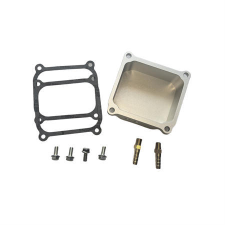 Silver Color - Billet Aluminum Valve Cover with NPT Nozzles Gaskets Kit For Predator Hemi 212cc Race Kart Minibike Engine