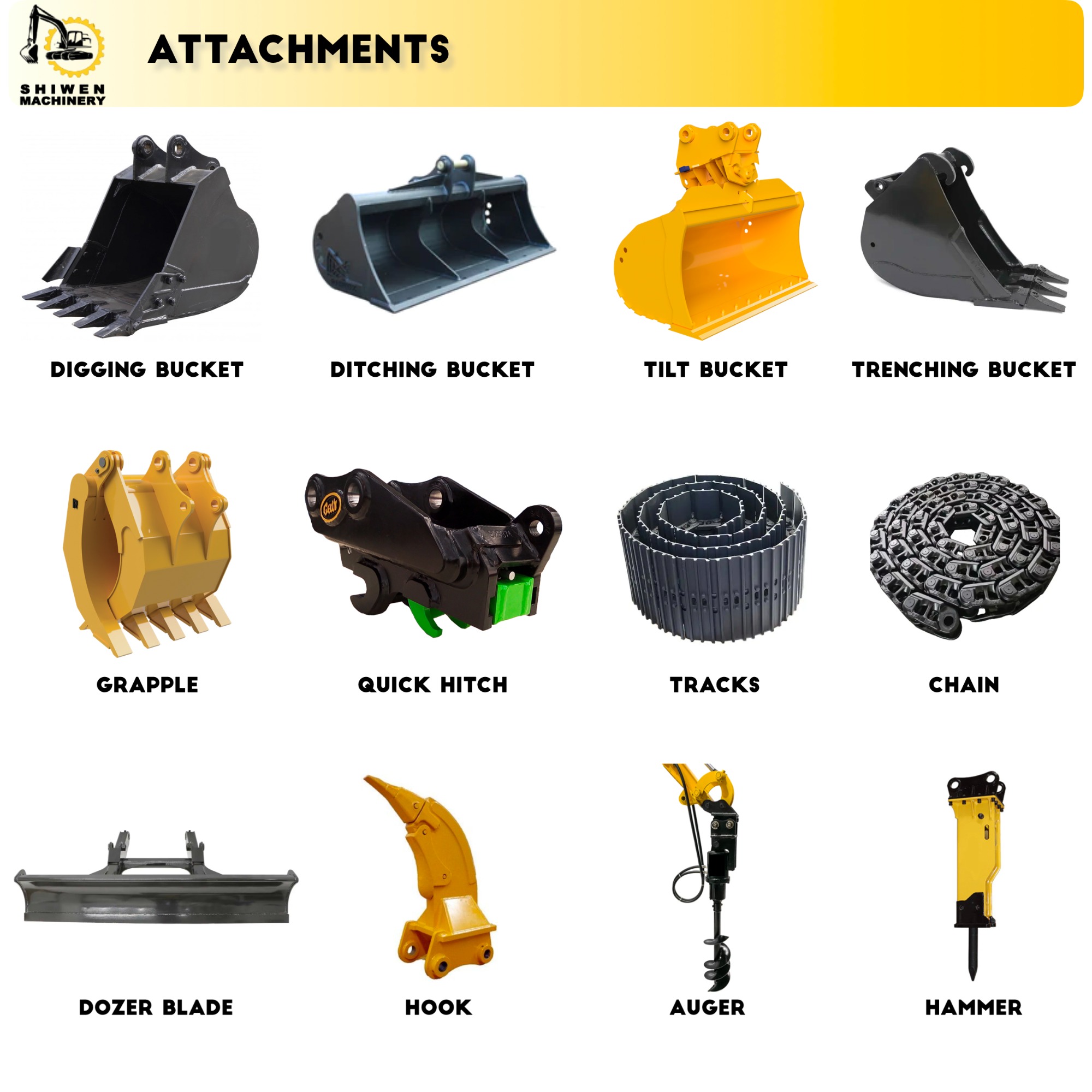 Know The Parts of an Excavator and Their Functions | ShiWen ...