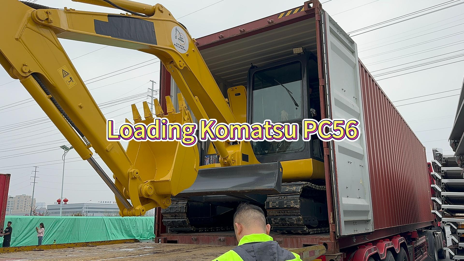 Case | Ship Komatsu PC56 mini excavator to Europe!