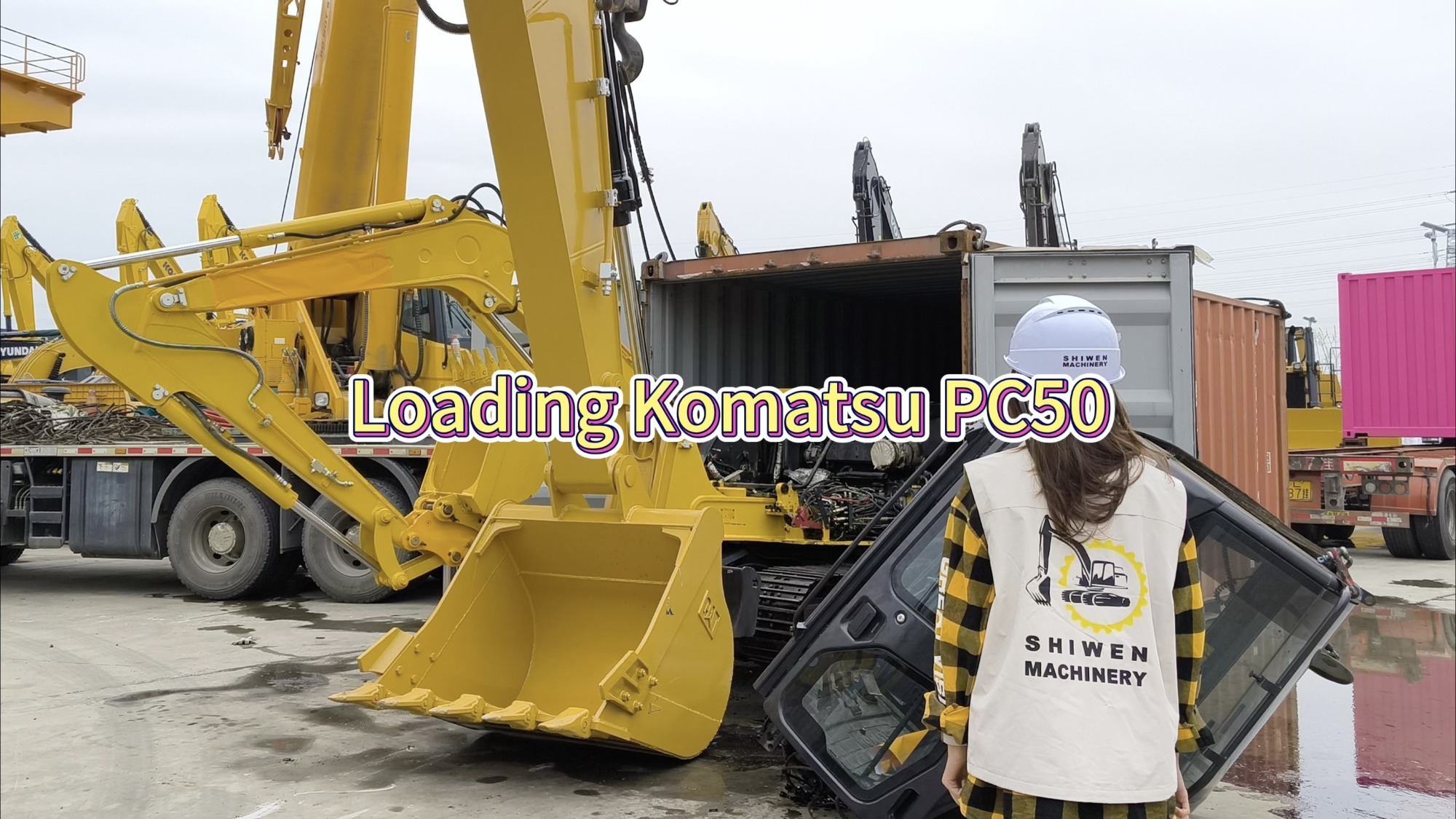 Case | Ship Komatsu PC50mr mini digger to Europe!