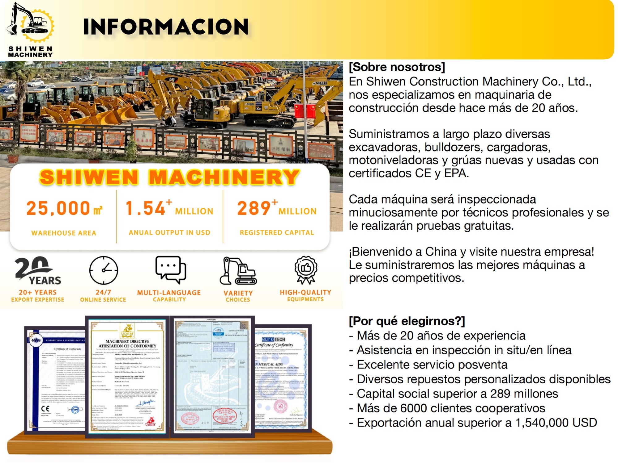 Español-Shiwen Construction Machinery Co. introducción