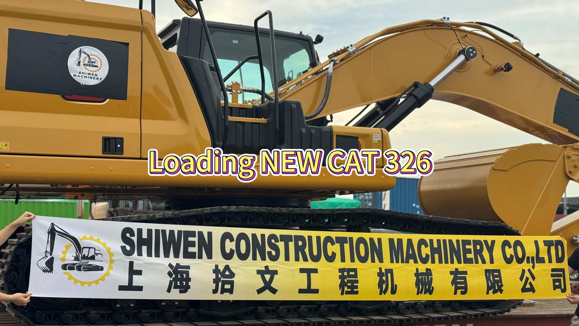 Case | Ship NEW CAT 326 excavator to Europe!