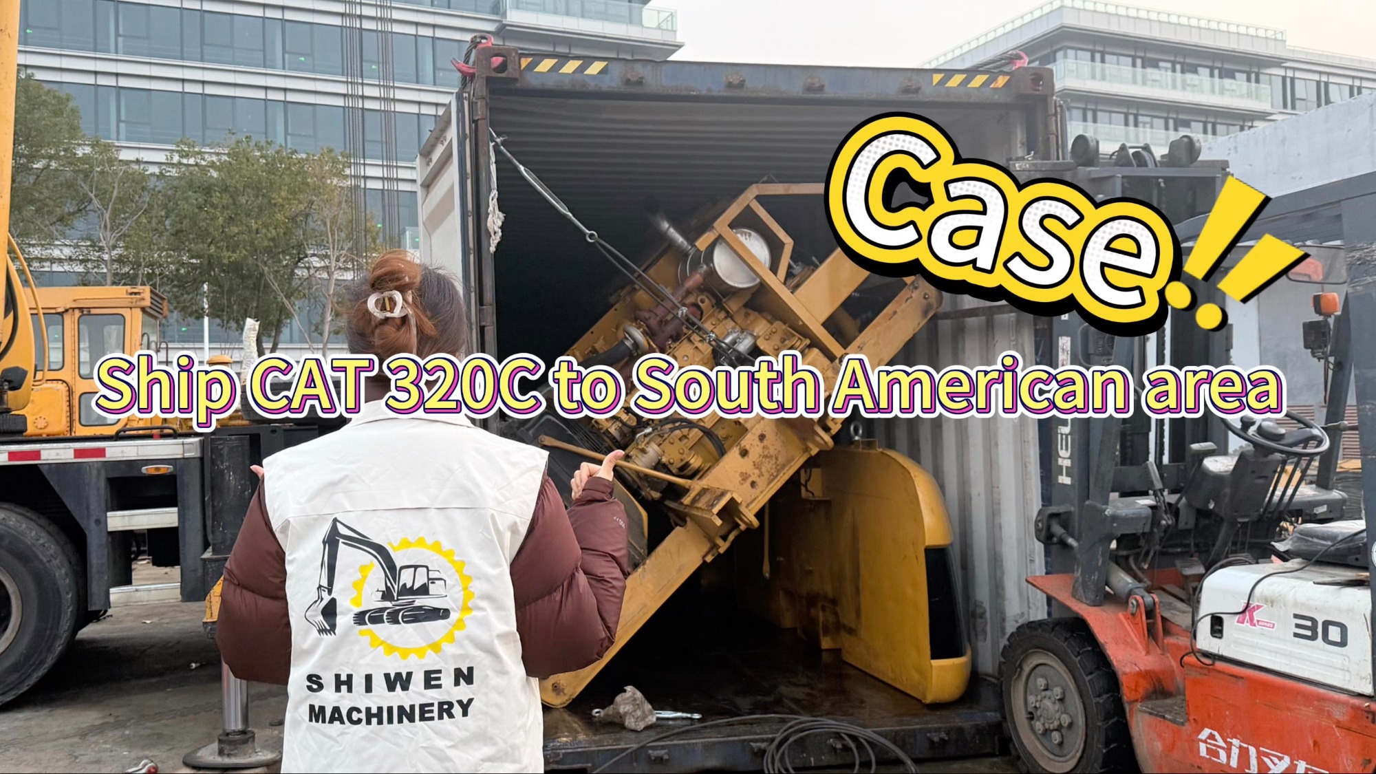 Case | Ship CAT 320C excavator to South American area!