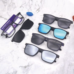 Anti Blue Light Blocking Clip on Sunglasses with Eyeglasses Case