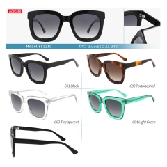 High Quality Strong Hinge Polarized Square Acetate Sunglasses
