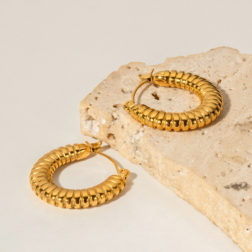 JDET2 Jewelry Factory 18K Gold Stainless Steel Water Drop Exaggerated Earrings INS Women's Fashion Versatile Geometric Earrings Wholesale