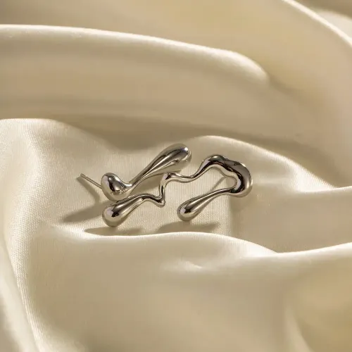 JDET57 Geometric Irregular Drop Shape Earrings