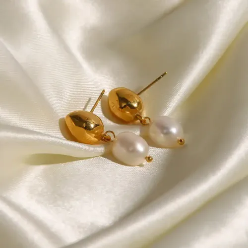 JDET159 baroque pearl earrings