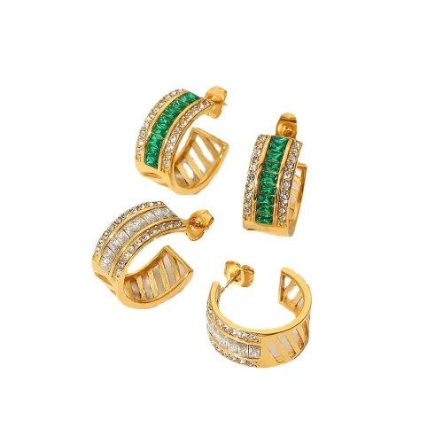JDET271 hollow earrings stainless steel