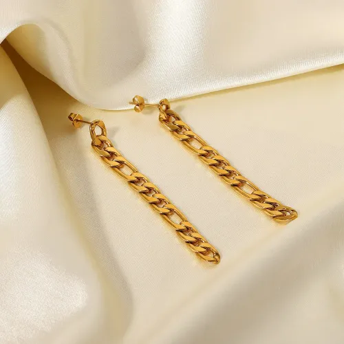 JDET425 Non-fading titanium steel gold-plated earrings earrings wholesale
