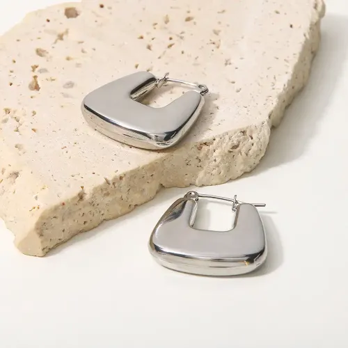 JDET143 Geometric Irregular Earrings Square Design Earrings