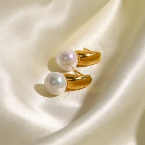 JDET154 Natural Hetian Jade Jasper White Jade Earrings