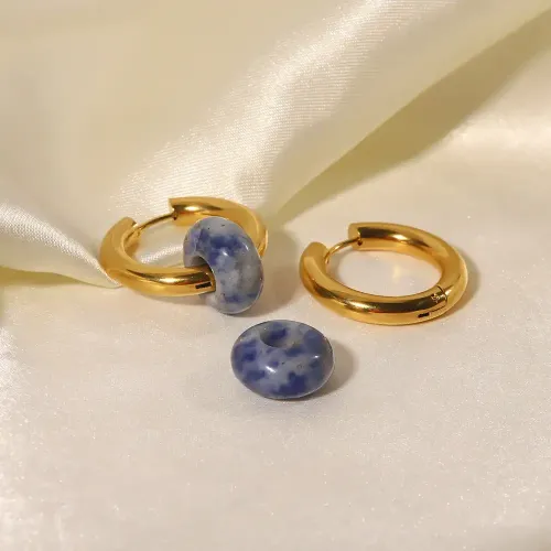 JDET655 Classic Lapis Lapis Drop Earrings for Women