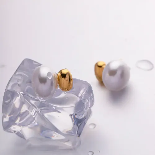 JDET820 Stainless Steel Silver Earrings Jewelry Wholesale