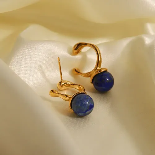 JDET394 Stainless Steel Freshwater Pearl Pendant Earrings Jewelry Wholesale