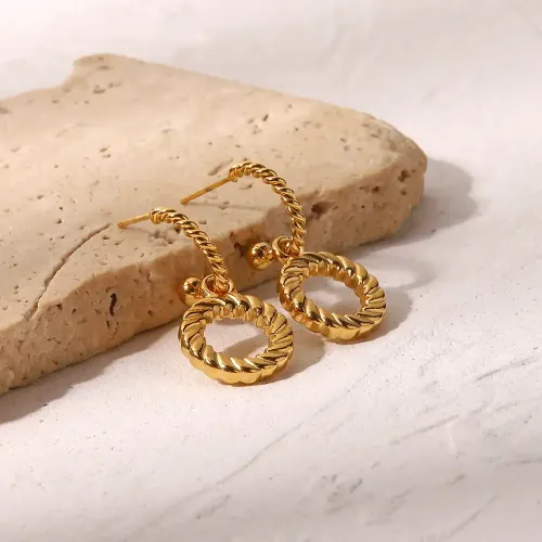 JDET153 Twist niche design high-end earrings personalized earrings