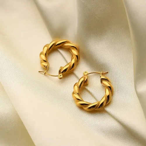 JDET850 18K gold plated stainless steel classic jewelry hypoallergenic ring for women