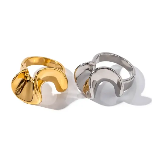 ZTRT101 Luxurious 18K Gold Plated Devil's Eye Ring Malachite Accent