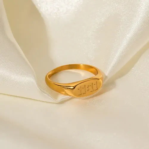 ZTRT351 18K Gold Fashion Rings for Women Elegant Fine Jewelry Accessories
