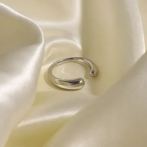 ZTRT66 Elegant Oval Water Drop Open Ring, Women's Index Finger Statement Jewelry