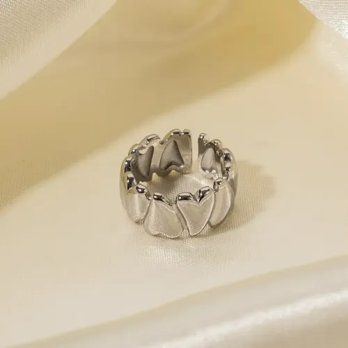 ZTRT160 18K Gold Stainless Steel Love Open Ring Geometric Women's Jewelry, Individually Packaged Wholesale