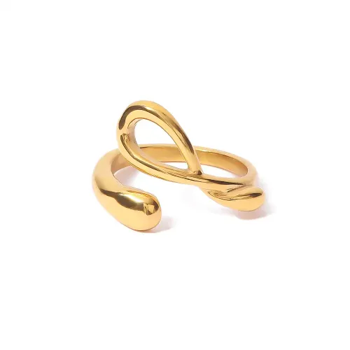 ZTRT223 Minimalist Geometric Open Ring for Women Modern Chic